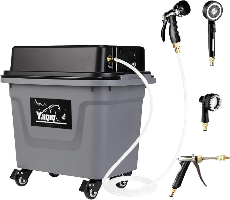 Photo 1 of Cordless Portable Pressure Washer - Self-Contained Portable Camping Shower (10Gal Tank, 5H Battery) | No Hose Needed, Max 330PSI, Multi-Use for Car Cleaning/Pet Bath/garden watering