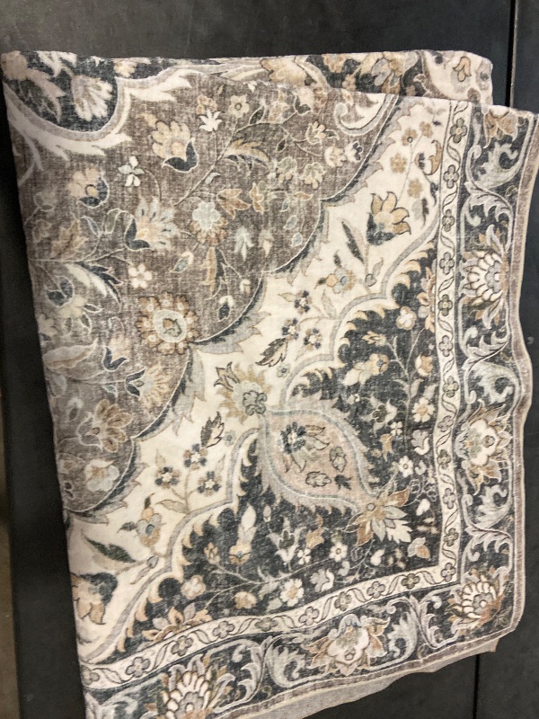 Photo 1 of Washable Rug 8x10 Area Rugs for Living Room - Stain Resistant Non-Slip Backing Rugs for Bedroom - Vintage Large Area Rug (Brown/Multi, 8'x10')