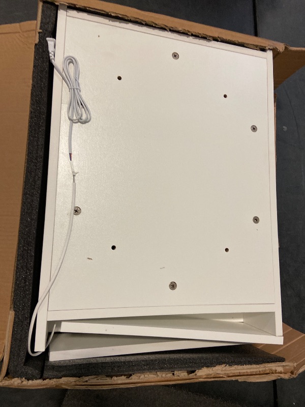 Photo 1 of Bathroom Medicine Cabinet with Mirror, Wall Mounted or Recessed Medicine Cabinets with Storage, Anti Fog Memory Function - Adjustable Shelves, 3 Colors Dimmable Touch Sensor (17.7 * 23.6 in)