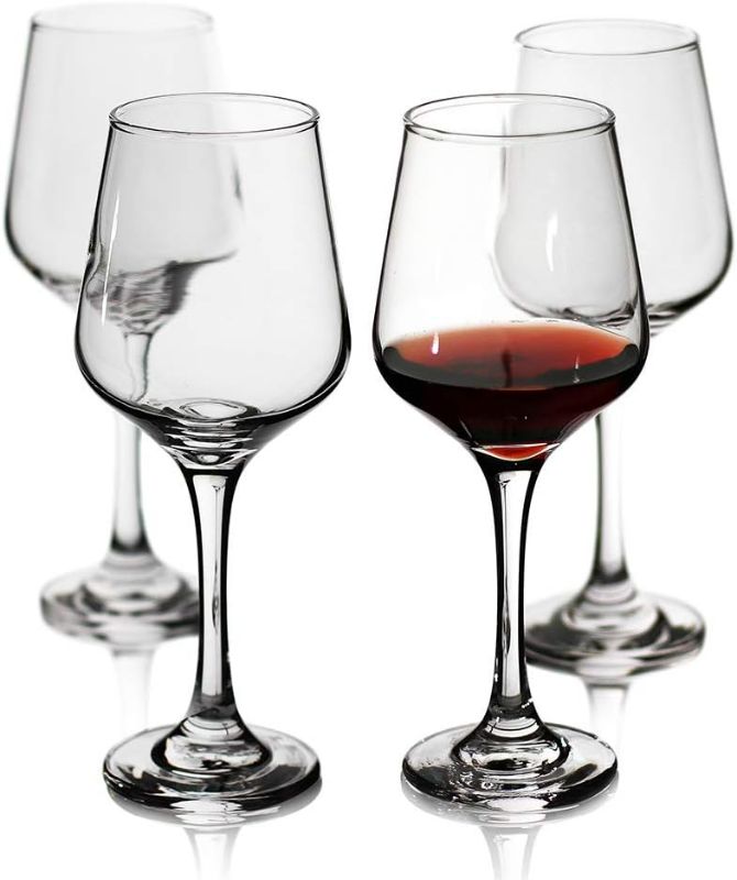 Photo 1 of LFLYCIAL Wine Glasses Set of 4,Durable Red Wine Glasses for Bordeaux/Cabernet,Thick Resistant White Wine Glass for Housewarming,Wedding,Anniversary,15oz