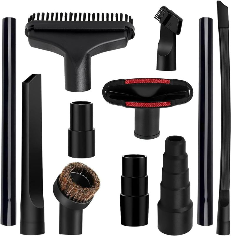 Photo 1 of Universal Vacuum Attachments Kit -Shop Vac Attachments 2 1/2" 1 1/4" Vacuum Attachments Cleaners Accessories for Shop Vacuum Cleaner Attachments Brushes for Shop Vac Attachments Set of 11