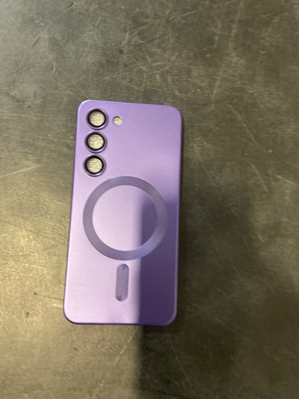 Photo 1 of Magnetic for Samsung Galaxy S22 Plus Case for Women Men Girls [Compatible with MagSafe][Camera Lens Protector] Matte Cute Slim Soft Silicone Bumper Shockproof Metallic Phone Case, Dark Purple