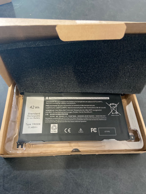 Photo 1 of YRDD6 Laptop Battery Replacement for Dell inspiron 7586 3583 3593 3582 3501, inspiron 15 5000 Series 5593 5582 5584 5594 5598 5585 14 3493 5482 5485 5491 5493 Vostro 5481 1VX1H P93G P75F Computer.