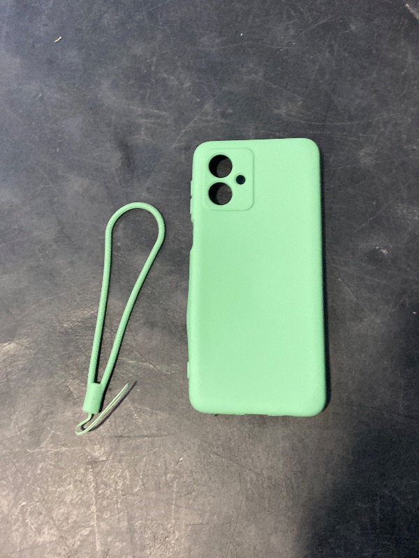 Photo 1 of Case for Motorola Moto G55 5G, Silicone Protective Phone Case for Motorola Moto G55 5G with Silicone Lanyard, Slim Thin Soft Shockproof Cover for Motorola Moto G55 5G Silicone Case Green