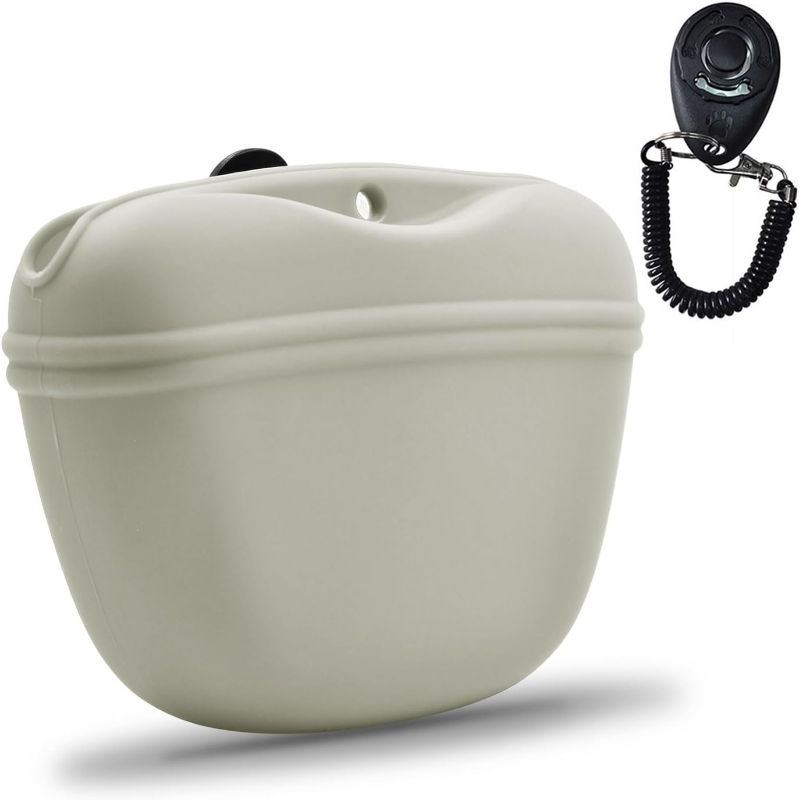 Photo 1 of AUDWUD Silicone Dog Treat Pouch,Clip on Portable Training Container,Convenient Magnetic Buckle Closing and Waist Clip,No BPA