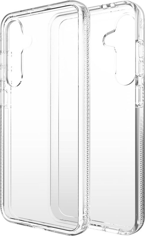 Photo 1 of ZAGG Crystal Palace Samsung Galaxy S24 FE Case – Crystal Clear, 13ft Drop Protection, Graphene Reinforced, Wireless Charging Compatible