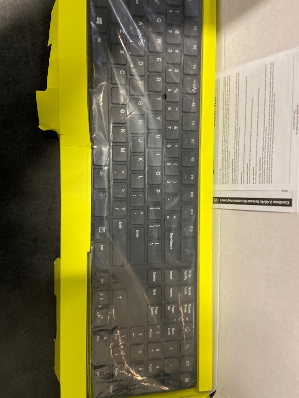 Photo 1 of TIETI K01R Wireless Keyboard, 2.4G Slim and Compact Wireless Keyboard with Numeric Keypad, Long Battery Life, Lag-Free for PC Laptop Computer Windows, Black