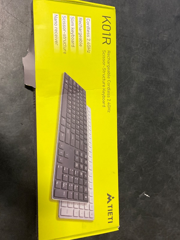 Photo 1 of TIETI K01R Wireless Keyboard, 2.4G Slim and Compact Wireless Keyboard with Numeric Keypad, Long Battery Life, Lag-Free for PC Laptop Computer Windows, Black