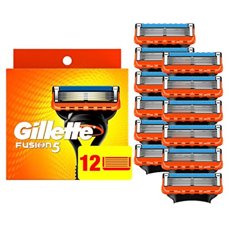 Photo 1 of Gillette Fusion5 Men's Razor Blade Refills, 10 Count + Fusion5 ProGlide Razor Blade Refills - 2 Count | One Pack of 12 Refills
