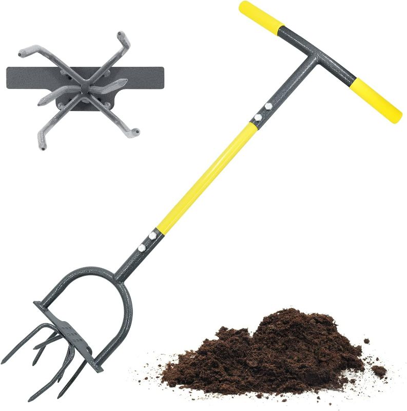 Photo 1 of Jardineer Hand Tiller Cultivator, Twist Tiller Garden Claw Heavy Duty, Manual Soil Tiller for Flower Box and Raised Bed
