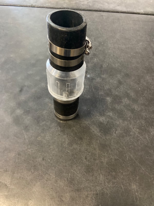 Photo 1 of PumpSpy Silent Check Valve - 1-1/2" with Buna-N Couplings, Model CV-150, Spring-Loaded Flapper, Sump Pump Life Expectancy Increase, Includes Steel Clamps Fit 1-1/2? Pipe