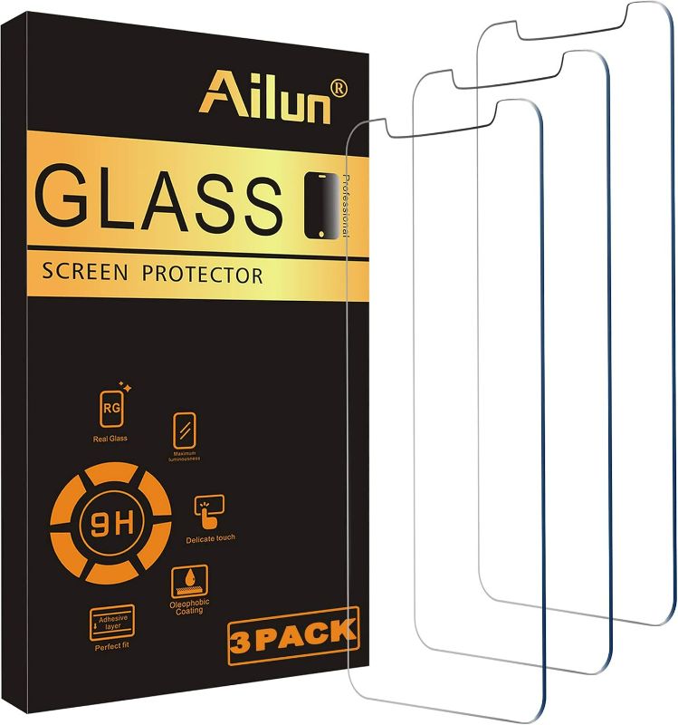 Photo 1 of Ailun Screen Protector Compatible for iPhone 11 / iPhone XR [6.1 Inch], 3 Pack Case Friendly Tempered Glass
