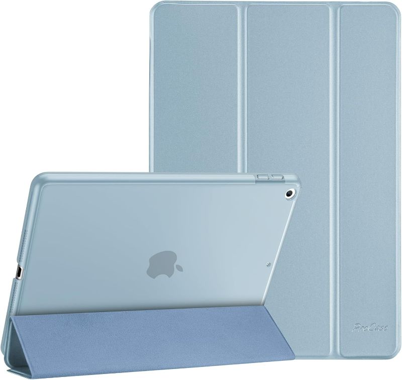 Photo 1 of ProCase Smart Case for iPad 9.7 Inch iPad 6th/5th Generation 2018 2017(Model: A1893 A1954 A1822 A1823), Ultra Slim Lightweight Stand Cover with Translucent Frosted Back -SkyBlue