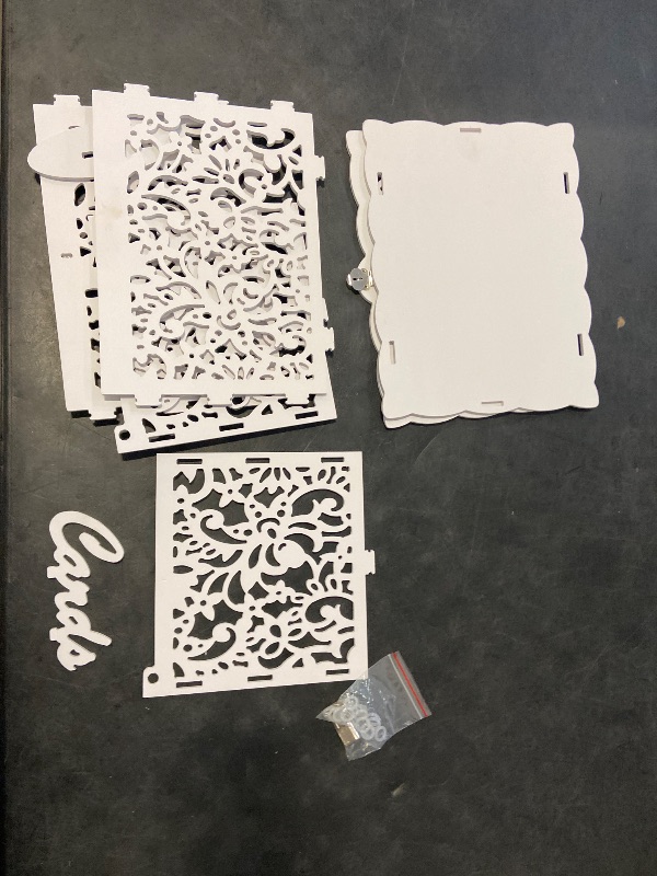 Photo 1 of OurWarm White Wedding Card Box with Lock, PVC Gift Card Box for Wedding Decorations for Reception, Money Gift Boxes for Party Reception Anniversary Bridal Baby Shower Decorations