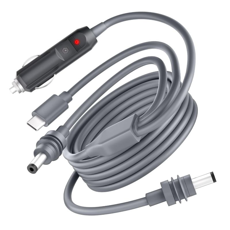 Photo 1 of Starlink Mini Cable 3 in 1 Starlink Mini USB C to DC Power Cable 100W USB Type-C Car Cigarette Lighter DC Power Cord 18AWG Waterproof Work with 100W+ PD Supply
