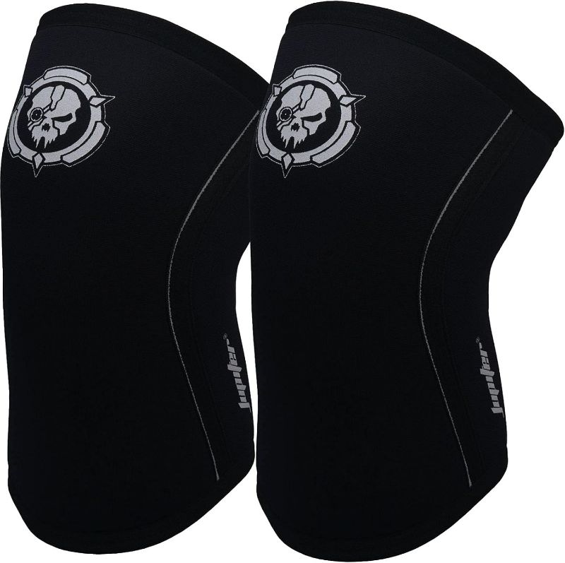 Photo 1 of Jupiter Knee Sleeves (1 Pair), 7mm Compression Knee Braces for Squats,Weightlifting,Powerlifting,Cross Training for Men & Women (Large)