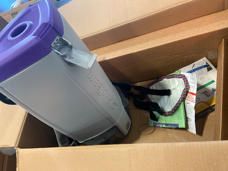 Photo 1 of ProTeam Super Coach Pro 10 Backpack Vacuum Commercial with Telescoping Wand Tool Kit, 10 Quart, Corded, 107303