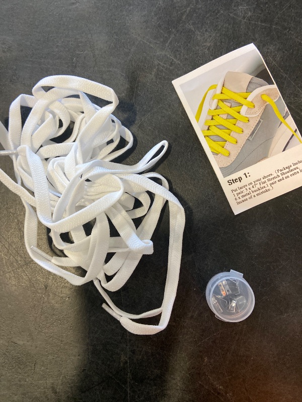 Photo 1 of Elastic Shoe Laces for Kids and Adults, Tieless Shoelaces for Sneakers, No Tie Shoe Laces