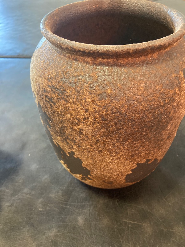 Photo 1 of Denique Rustic Vase for Home Decor, Farmhouse Terracotta Vases, Large Ceramic Vase for Living Room Decor, Black Pottery Vase Large Clay Vase, Rustic Farmhouse Tabletop Decor