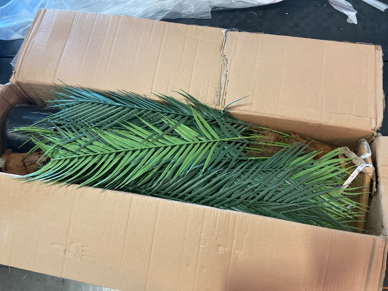 Photo 1 of 2-Pack 4.8ft Tall Artificial Palm Trees for Outdoors - Large Phoenix Palm, UV-Resistant, Large Fake Sago Palm Trees - Perfect for Patio, Poolside & Indoor Home Décor