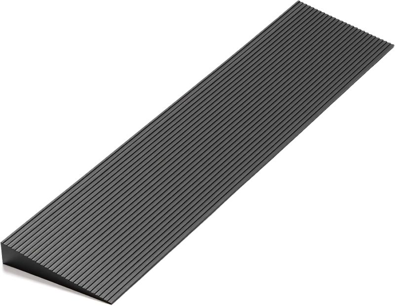 Photo 1 of 1.6 Rise Ordorless Threshold Ramp Doorway Curb Ramp, 3000LBS Capacity Mobility Door Ramps for Home Steps, Anti-Slip Wheel Chair Ramp for Bike, Scooter, Bathroom?Sweeper?1.6'Rise?