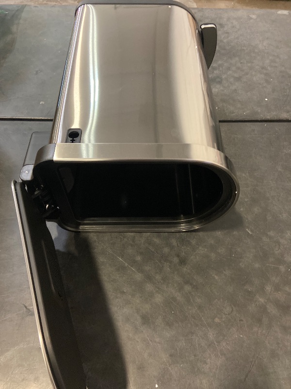 Photo 1 of SIMPLI-MAGIC 50 Liter / 13.2 Gallon Soft-Close, Smudge Resistant Trash Can with Foot Pedal and Built in Filter- Stainless Steel, Sleek Finish