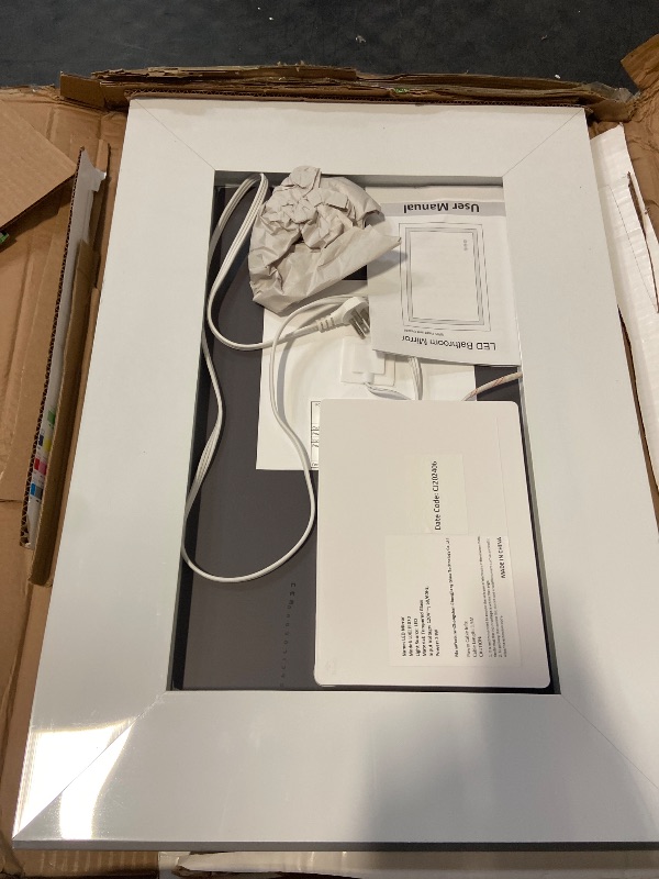 Photo 1 of 24X32 LED Bathroom Mirror with Lights, Anti-Fog, Dimmable, Backlit + Front Lit, Lighted Bathroom Vanity Mirror for Wall, Memory Function, Tempered Glass, Shatter-Proof, ETL Listed