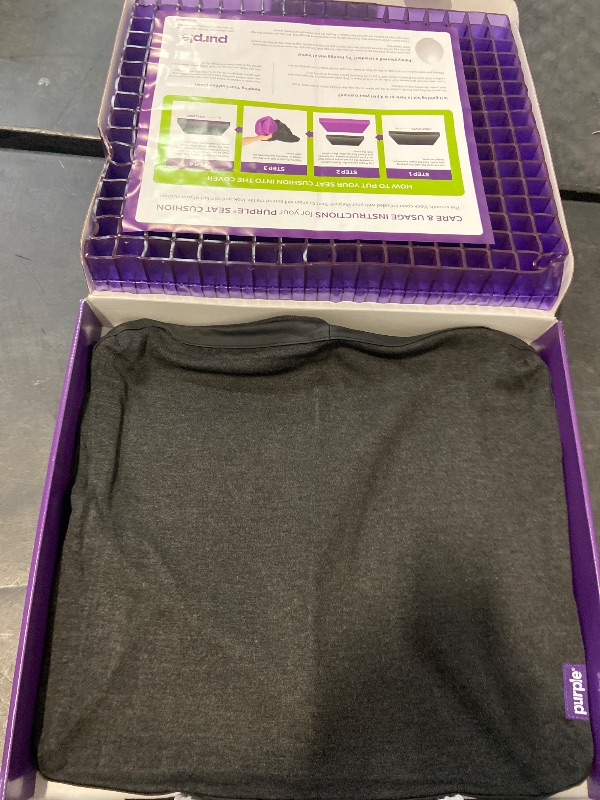 Photo 1 of Purple Double Seat Cushion | Pressure Reducing Grid Designed for Ultimate Comfort | Designed for Office Chairs | Made in The USA