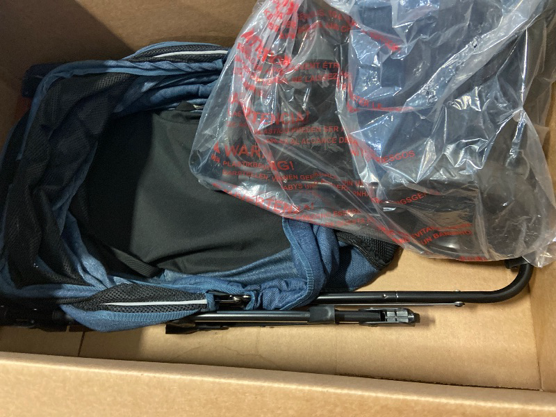 Photo 1 of (NAVY) Dog Stroller for Large & Medium Dogs (20–132 lbs), Pet Stroller for 2 Small Dogs, Extra Large Heavy Duty, Foldable & Ventilated, Pink or Navy