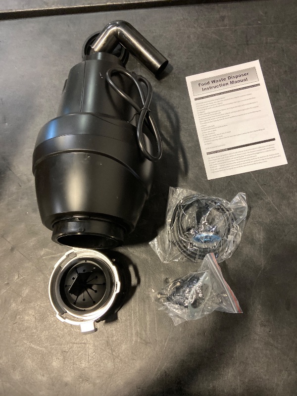 Photo 1 of 1/2 HP Garbage Disposal, TECASA Food Garbage Disposal with Power Cord, Stainless Steel Grinding System and 3-Bolt Mounting, Continuous Feed Compact Garbage Disposals, UL Certified, Taskmaid Series 50