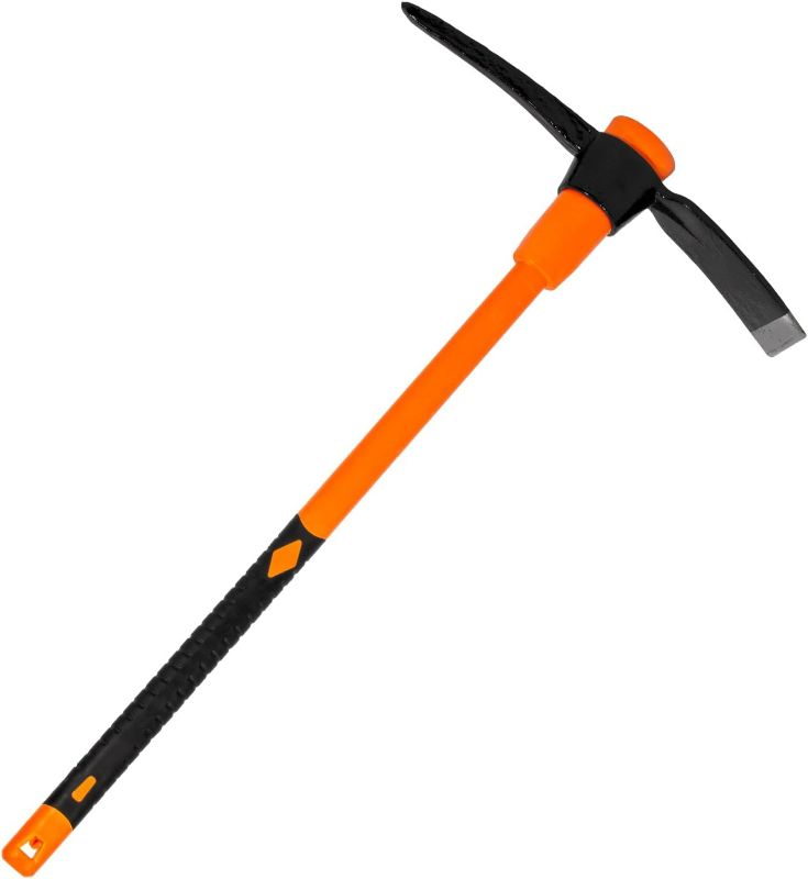 Photo 1 of VNIMTI Pick Axe for Digging, Heavy Duty Pickaxe with Shock Absorbing Handle, 36 Inches