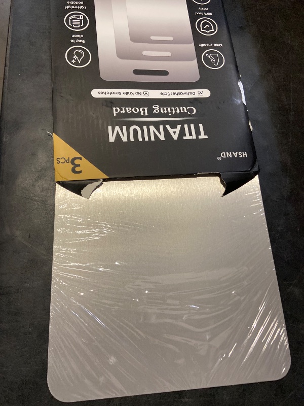 Photo 1 of 3PCS Titanium Cutting Boards for Kitchen, 100% Pure Titanium Cutting Boards, Double-sided Food Grade & Non Toxic Cutting Board, Easy to clean, Knife-Friendly, Dishwasher