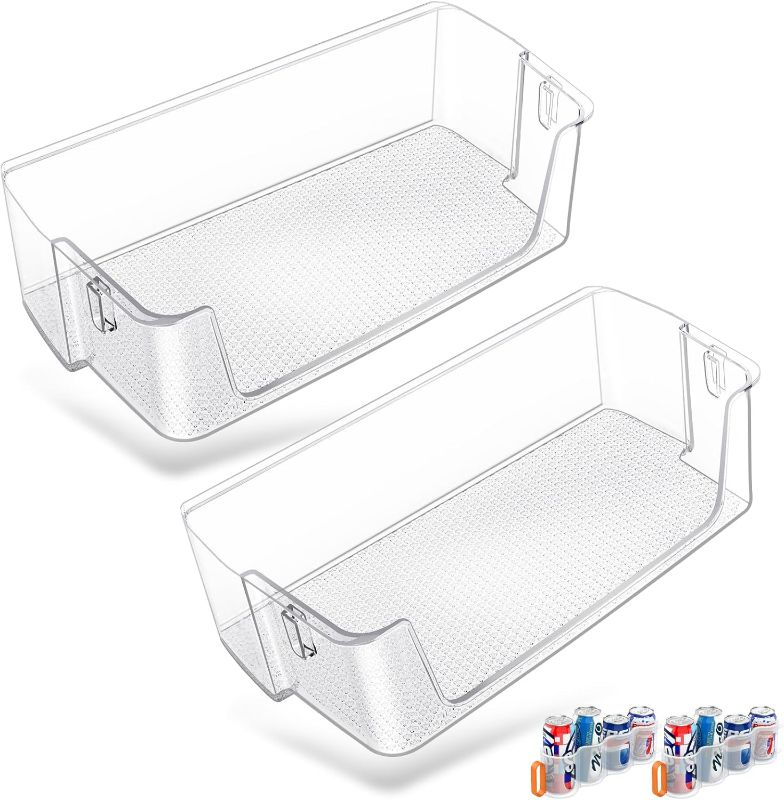 Photo 1 of 2 PACK] Upgraded Right Refrigerator Door Bin RF28T5001SR RF28T5021SR RF27T5201SR RF27T5241SR RF28T5101SR RF28T5001SG DA63-09775A DA97-20984A Door Shelf Compatible with Samsung Refrigerator Door Bin