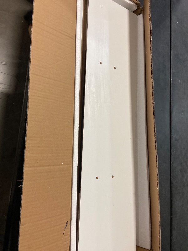 Photo 1 of Colima Floating Shelves for Bedroom, Bathroom, Living Room, Kitchen, Office - White Wood Wall Mounted Shelves - Set of 3, 36 Inch, 1.3" Thick