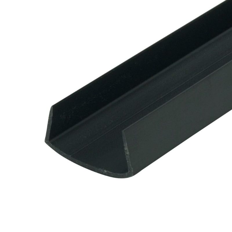 Photo 1 of Outwater Plastics Black 1" Styrene Plastic U-Channel/C-Channel 46 Inch Lengths (Pack of 2