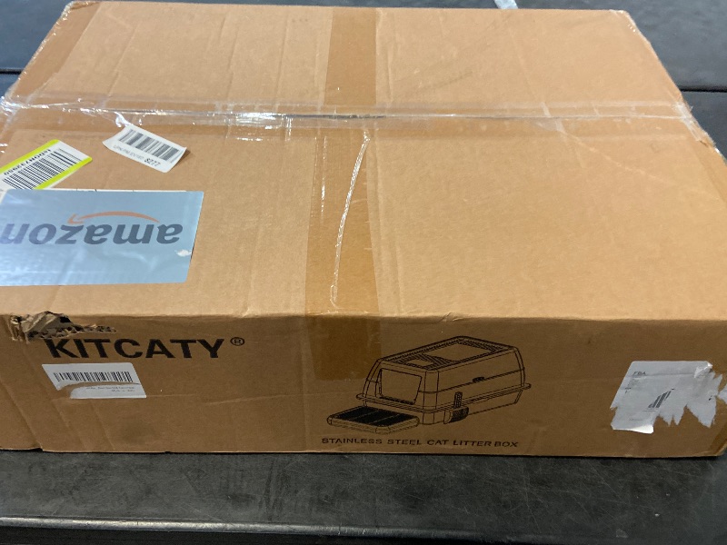 Photo 1 of XXXL Stainless Steel Litter Box with Lid?Extra Large 28"L*20"W*18.1"H Metal Cat Litter Boxs,Jumbo Enclosed Removable Litter Box High Sides For Big Cats,with Cat Litter Scoop, Leak-Proof, Easy to Clean
Visit the KITCATY Store