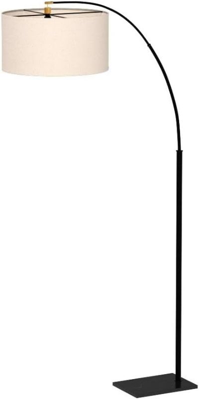 Photo 1 of Brightech Logan Arc Floor Lamp, Bright Standing Lamp for Living Rooms, Offices & Bedrooms, Modern Living Room Décor, Tall Hanging Floor Lamp for Reading and More – Black