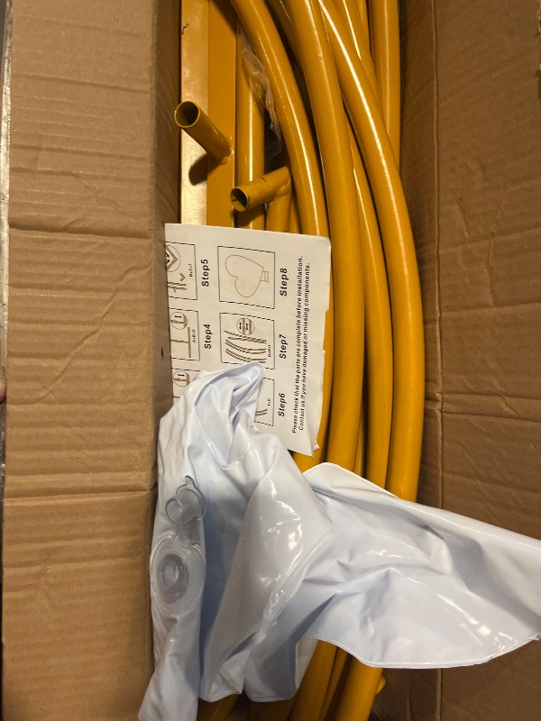 Photo 1 of 6.6FT Heart Arch Stand for Proposal Heart Shaped Backdrop Stand Wedding Arch Stand for Ceremony Valentine's Day Birthday Party Baby Shower Decorations (Golden)