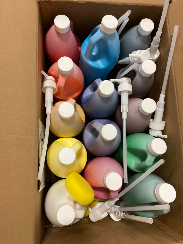 Photo 1 of Nicpro 14 Colors Large Bulk Acrylic Paint Set (33.8 oz, 1000 ml) Rich Art Painting Supplies, Non Toxic for Multi Surface Canvas Wood Leather Fabric Stone Craft, for Kid & Adult with Pump, Color Wheel