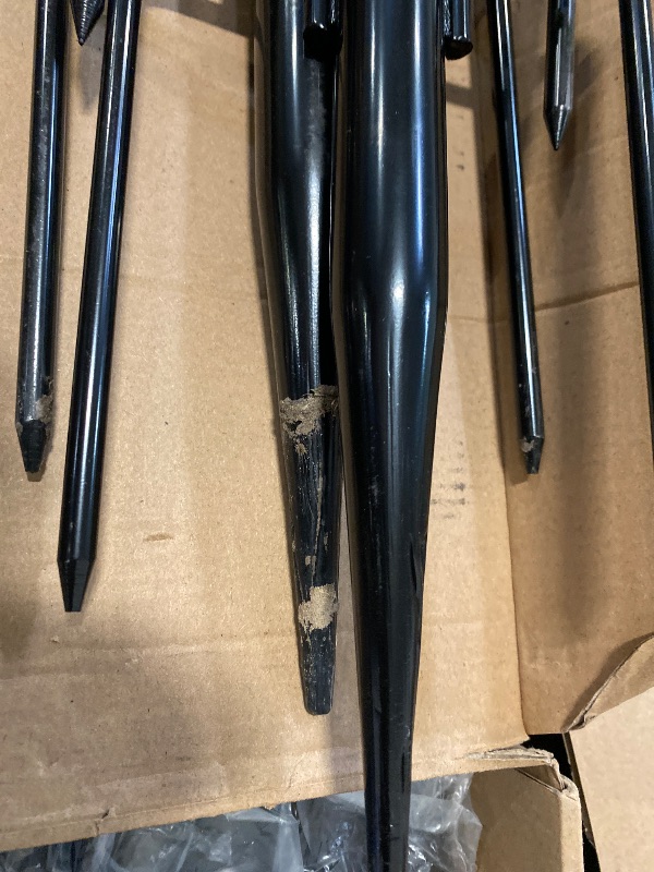 Photo 1 of AILBTON 10Ft String Light Poles 2 Pack,Light Poles for Outside Lights,Outdoor with Fence Brackets Hanging Lights,Metal Stand Deck Patio Backyard