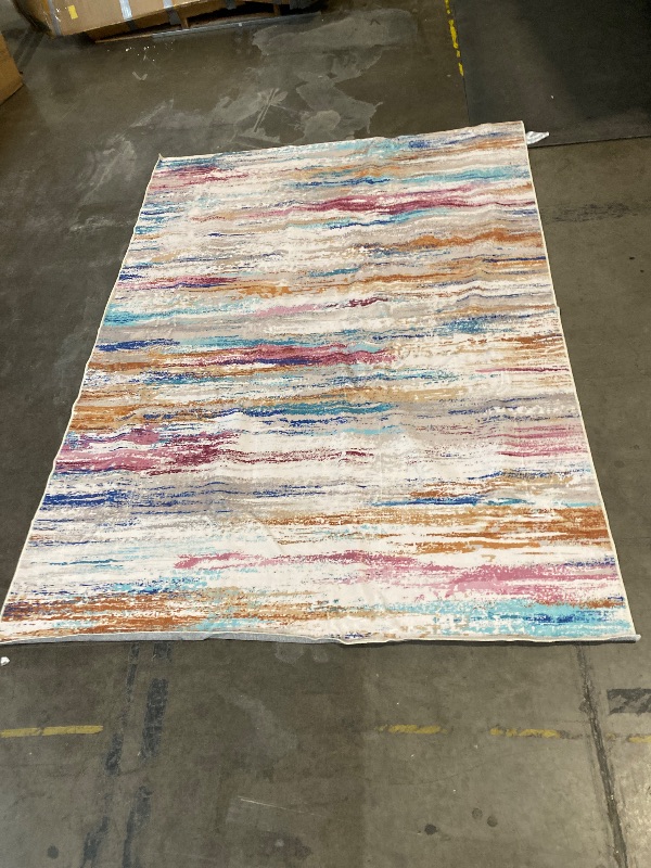 Photo 1 of 5 x 7 ft Area Rugs for Living Room, Colorful Modern Abstract Area Rug, Washable Kids Rugs for Playroom, Non Slip Soft Nursery Rug, Stain Resistant Large Carpet for Bedroom, Multi Color