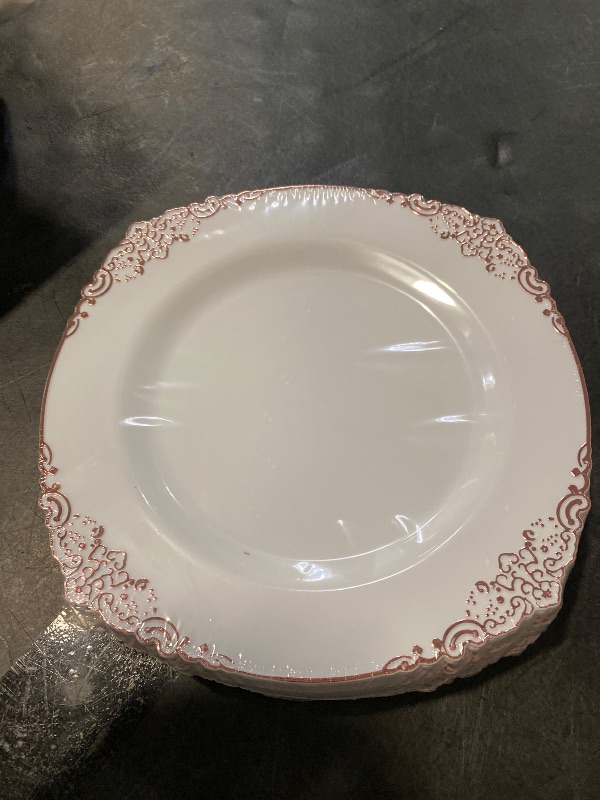 Photo 1 of 75PCS Rose Gold Plastic Silverware for 25 Guests, Heavy Duty Rose Gold Disposable Utensils Sets, Includes 25 Forks, 25 Spoons, 25 Knives, Elegant Cutlery Perfect for Wedding, Party