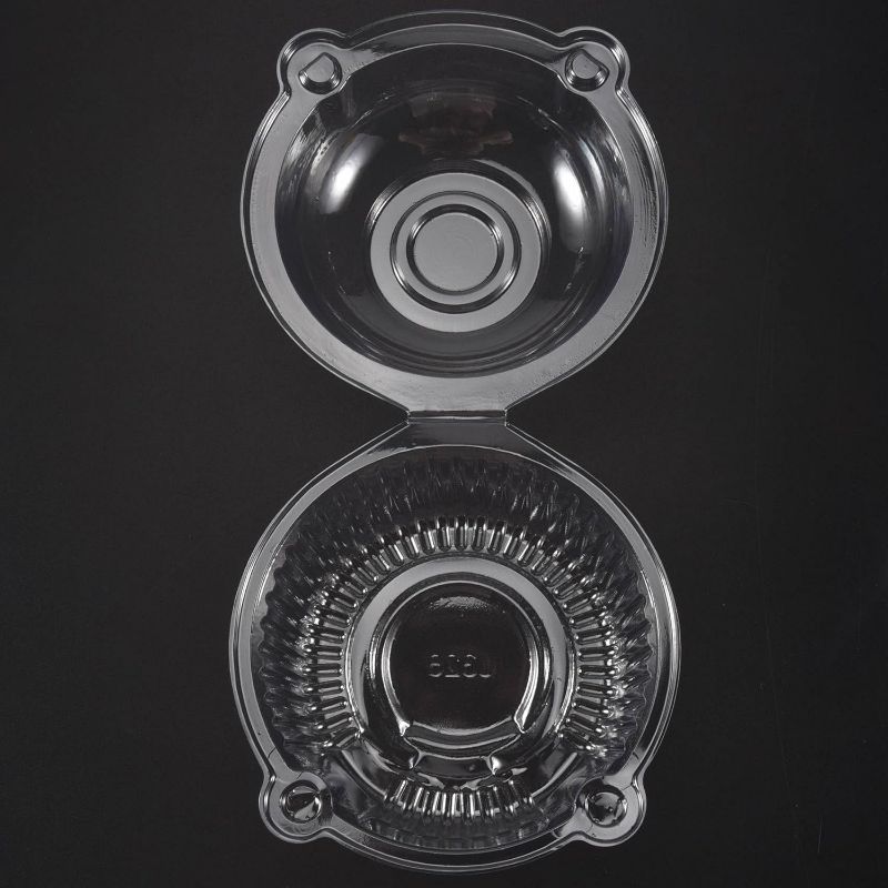 Photo 1 of 100 Pieces of Transparent Plastic Single Cupcake Cake Box Muffin Dome Holder Box