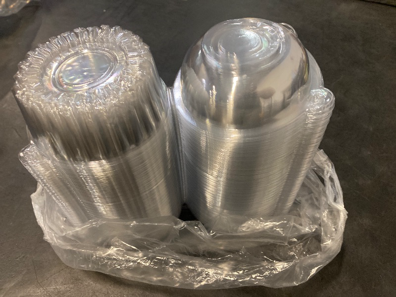 Photo 1 of 100 Pieces of Transparent Plastic Single Cupcake Cake Box Muffin Dome Holder Box