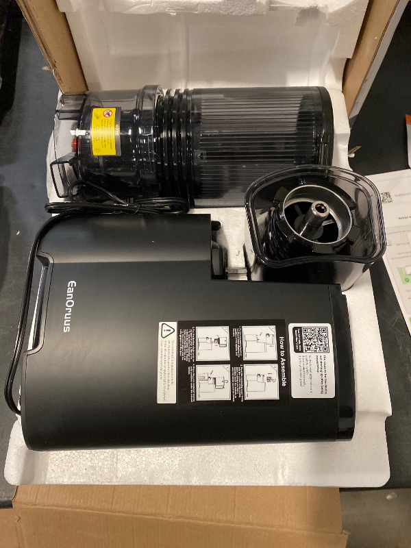 Photo 1 of Cold Press Juicer, 5.8" Wide Feed Chute Juice Extractor Machine with 400W, High Juice Yield, Slow Masticating Juicer for Whole Vegetables & Fruits, Premium Silver