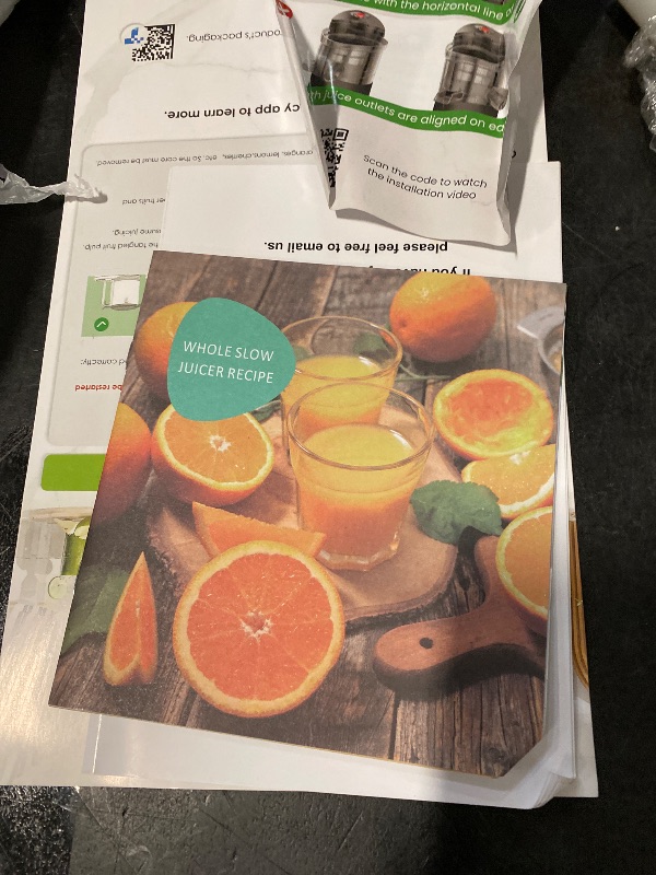 Photo 1 of Cold Press Juicer, 5.8" Wide Feed Chute Juice Extractor Machine with 400W, High Juice Yield, Slow Masticating Juicer for Whole Vegetables & Fruits, Premium Silver