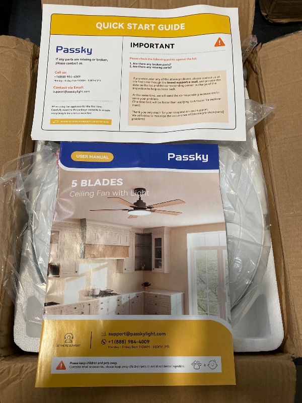 Photo 1 of Ceiling Fans with Lights, 52 inch Black Ceiling Fan with Light and Remote Control, Reversible, Dimmable, 3CCT, Quiet, Ceiling Fan for Bedroom, Living Room, Indoor/Outdoor Use