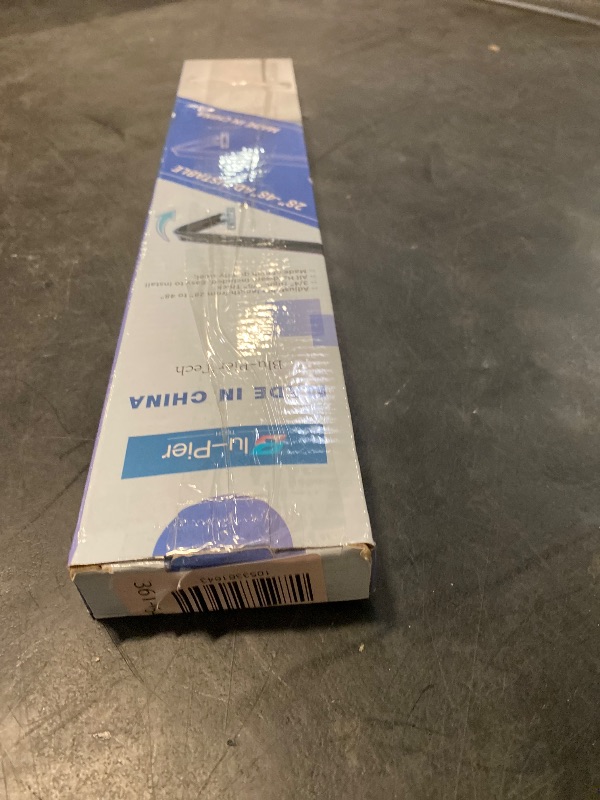 Photo 1 of Blu-Pier Tech Heavy Duty Single Rod,Lock Seam Curtain Rod 28 to 48-Inch Adjustable Width, 2 1/2-Inch Projection?Hardware Included, Black(Pack of 2)