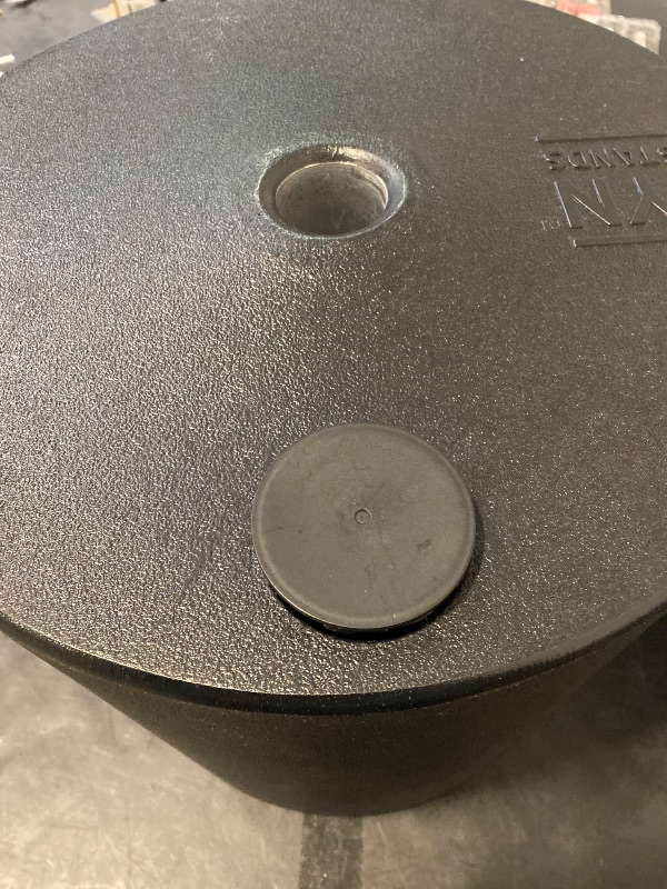 Photo 1 of 9.5' Heavy-Duty String Light Pole Stand with Freestanding Tank Base for Grass, Patio, Deck, Events