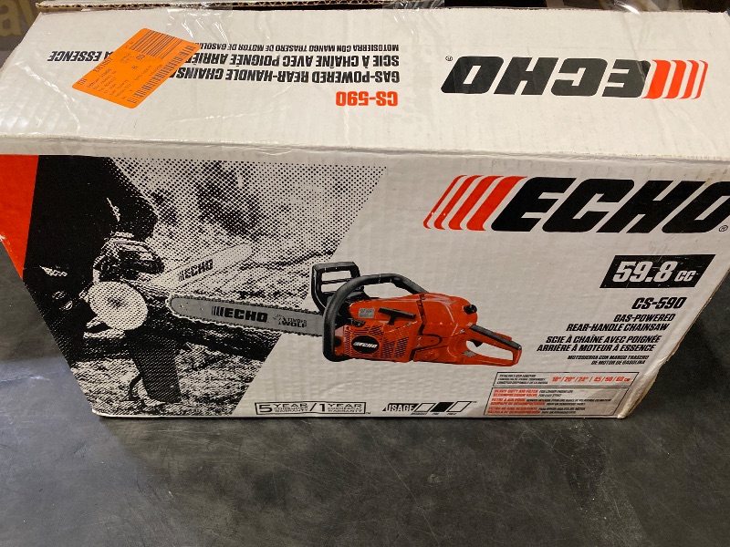 Photo 1 of 20 in. 59.8 cc Gas 2-Stroke Rear Handle Timber Wolf Chainsaw